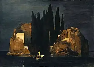 Arnold Böcklin: Die Toteninsel, Ur-Version, 1880, Inventarnummer GKS588[23]