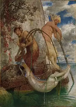 Arnold Böcklin: Zwei fischende Pane, 1874