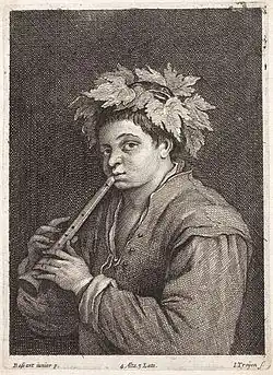 Beispiel eines Stiches aus der Ausgabe des Theatrum pictorium (1660) von Jan van Troyen nach Bassanos Gemälde