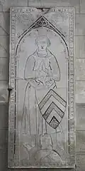 Grabplatte des Ritters Pierre de Châtres († 1306)