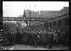 Ankunft der Straßburger Studenten in Paris in 1919