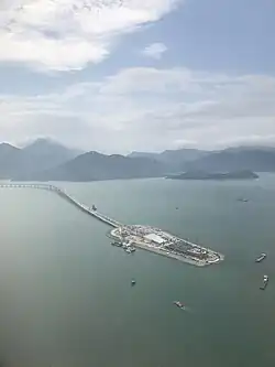 Tunnelinsel – Luftan­sicht, 2017