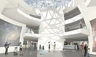 Innenansicht des ESO Supernova Planetarium & Besucherzentrum (Entwurf)