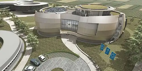 Außenansicht des ESO Supernova Planetarium & Besucherzentrum (Entwurf)