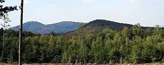 Blick vom Asberg zum Broderkonsberg (vorne)