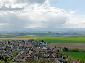 Blick von der Asse bei Wittmar nach Süden Richtung Harz.