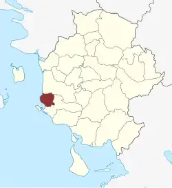 Lage des Assens Sogn in der Assens Kommune