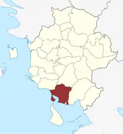 Lage des Dreslette Sogn in der Assens Kommune