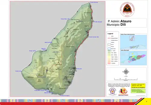 Die Gemeinde Atauro, noch als Verwaltungsamt der Gemeinde Dili