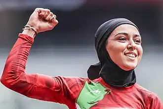 Farzaneh Fasihi bei den Olympischen Spielen 2021 in Paris