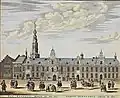 Rathaus von Leiden im Stadtbuch von Frederick de Wit (ca. 1698)