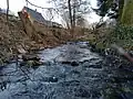 Aubach bei sehr niedrigem Wasserpegel