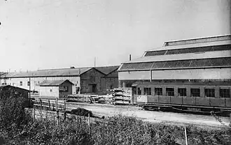 Fabrik in Aubevoye ca. 1930