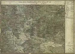 Das Höllensteingebiet um das Jahr 1872 (Aufnahmeblatt der Landesaufnahme)