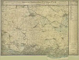 Franzensdorf und Probstdorf im Osten von Groß-Enzersdorf, um 1873