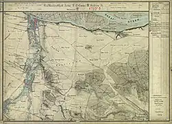 Fischamend Dorf und Markt um 1873, mit Nachbargemeinden, Aufnahmeblatt Landesaufnahme