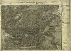 Die Straße über den Hals (links oben) liegt im Norden von Pernitz und dem Tal der Piesting (unzutreffenderweise auch „Kalter Gang“ genannt)