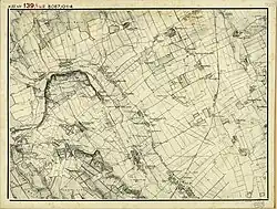Croatisch Gerisdorf/Gyirot (links oben) und seine Umgebung um 1880