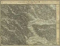Mündung des Wildbaches im Gebiet von Frauental (damals: Ortschaften Laßnitz und Zeierling)
