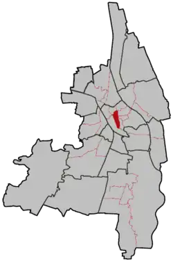 Lage des Stadtbezirks in Augsburg