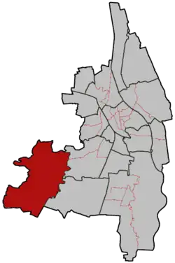 Lage des Stadtbezirks in Augsburg