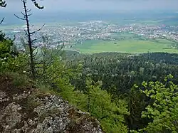 Aussicht vom Lochenhörnle auf Balingen im Albvorland