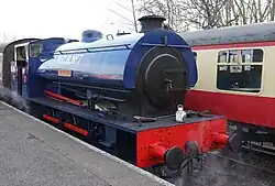 Lokomotive NCB 7 als Museumslokomotive der Avon Valley Railway in Somerset