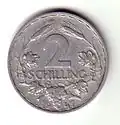 2-Schilling-Münze 1946–52
