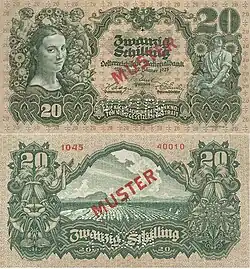 20 Schilling Rückseite