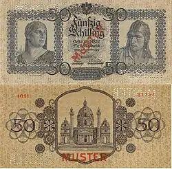 50 Schilling Vorderseite