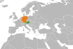 Lage von Deutschland und Österreich