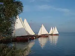 Ausgangspunkt zur Insel Wilhelmstein: Auswanderer-Boote am Anleger in Steinhude