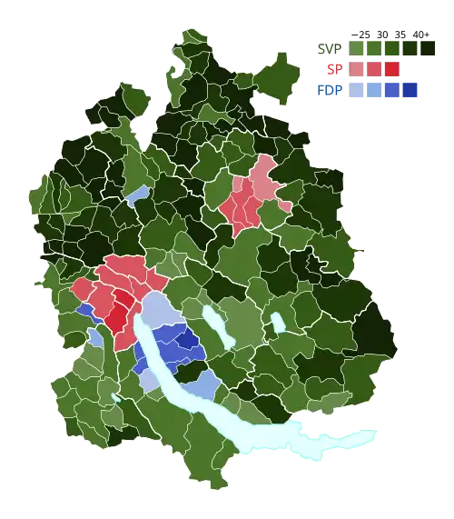 Stärkste Partei nach Auszählkreisen