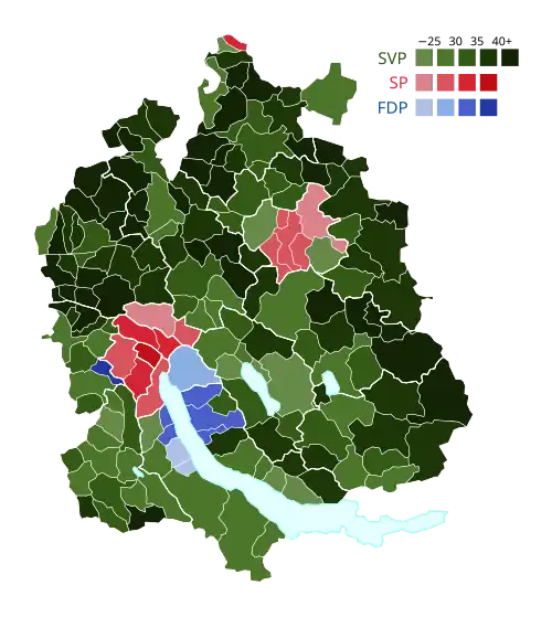 Stärkste Partei nach Auszählkreisen