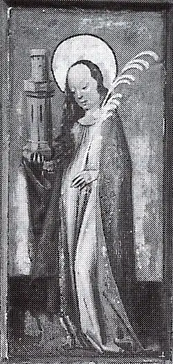 Heilige Barbara mit Turm und Palmzweig