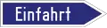 Pfeilschild „Einfahrt“ zur Autobahn