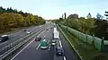 Verkehrsstau auf der A1 bei Bad Schwartau am 23. Oktober 2021