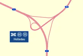 Übersichtskarte Autobahndreieck Holledau