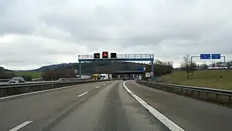 Die A&nbsp;6 in Richtung Mannheim im Dreieck Kaiserslautern.
