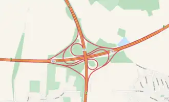 Übersichtskarte Autobahnkreuz Mönchengladbach