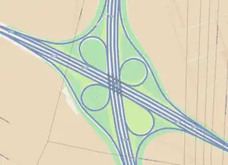 Übersichtskarte Autobahnkreuz Mannheim