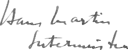 Unterschrift von Hans Martin Sutermeister