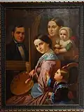 Guadalupe Carpio: Autorretrato con familia (1865)