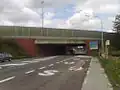 Die Autobahnbrücke (E40) von Mere über den Oudenaardsesteenweg