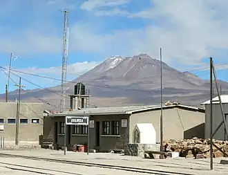 Die Bahnstation von Avaroa