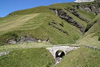 Brücke bei Avers Cresta