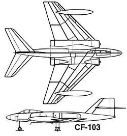 Dreiseitenriss der CF-103