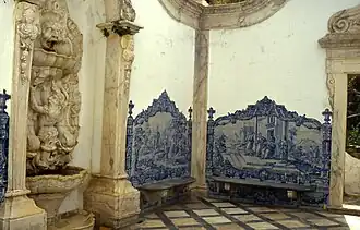 Azulejo im Hotel Convento de São Paulo bei Estremoz in Portugal