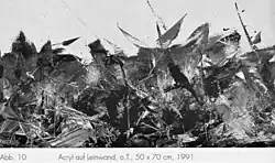 o.&nbsp;T., Acryl auf Leinwand, 50 × 70 cm, 1991, im Besitz des Künstlers