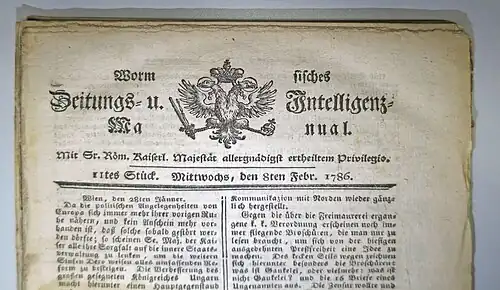 Die Verlegerin Maria Elisabeth Kranzbühler hat den Rat der Stadt Worms ausgetrickst und sich ein kaiserliches Privileg besorgt.